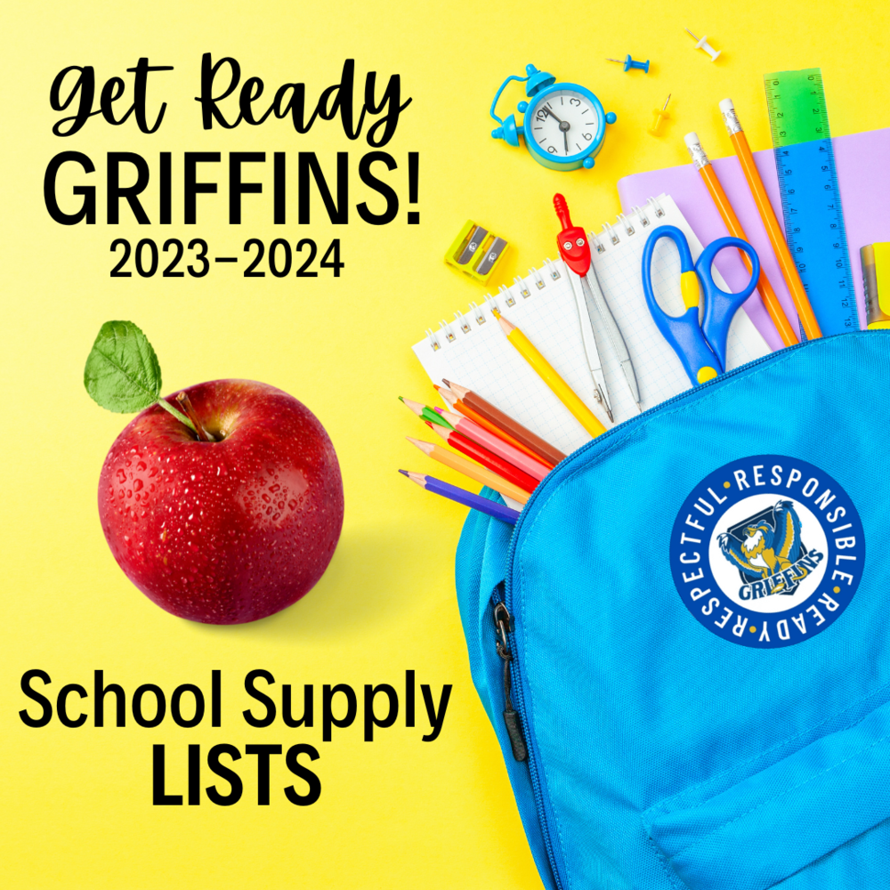 Get Ready Griffins School Supply List 