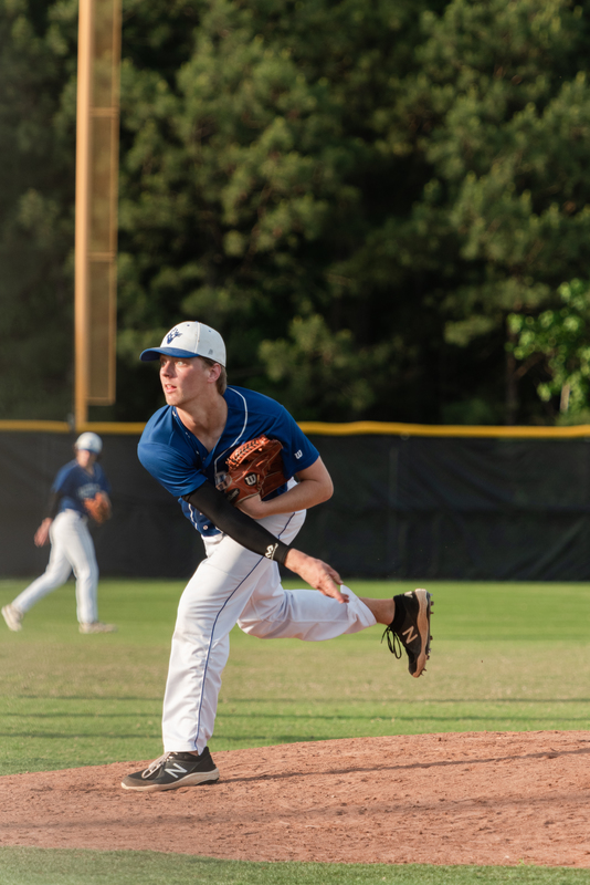 trey pitching on the baseball mount