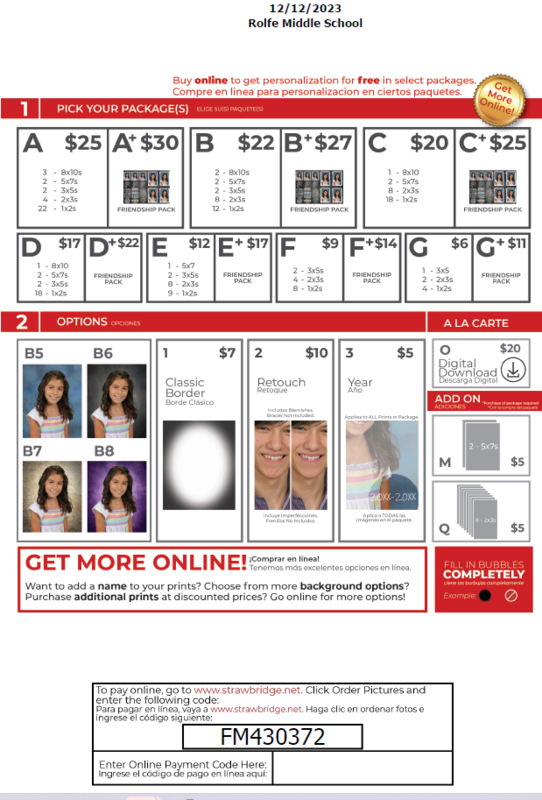 Yearbook Photos Retake Day! John Rolfe Middle School